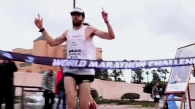 Ireland's Sinead Kane became the first visually-impaired competitor to complete the exhausting feat (Photo: YouTube) Ireland's Sinead Kane became the first visually-impaired competitor to complete the exhausting feat (Photo: YouTube)