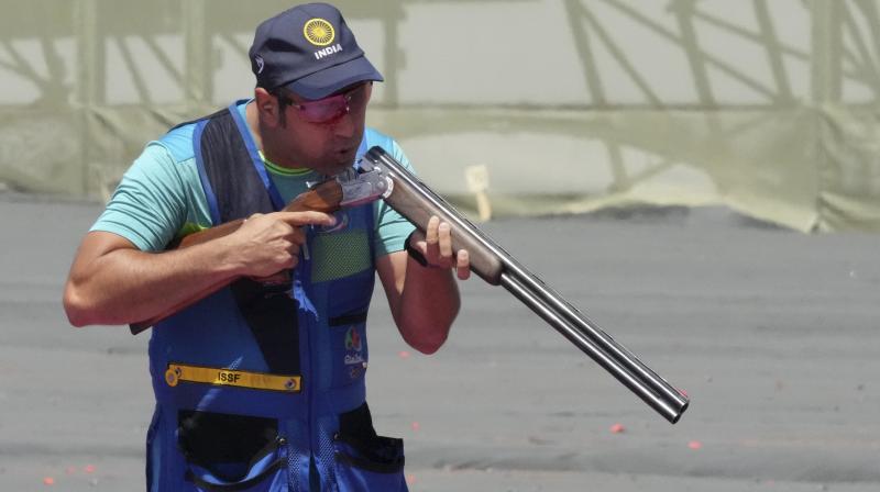 Tokyo: Indias Mairaj Ahmad Khan during Skeet Mens Qualification round at the Summer Olympics in Tokyo. (Photo: PTI)