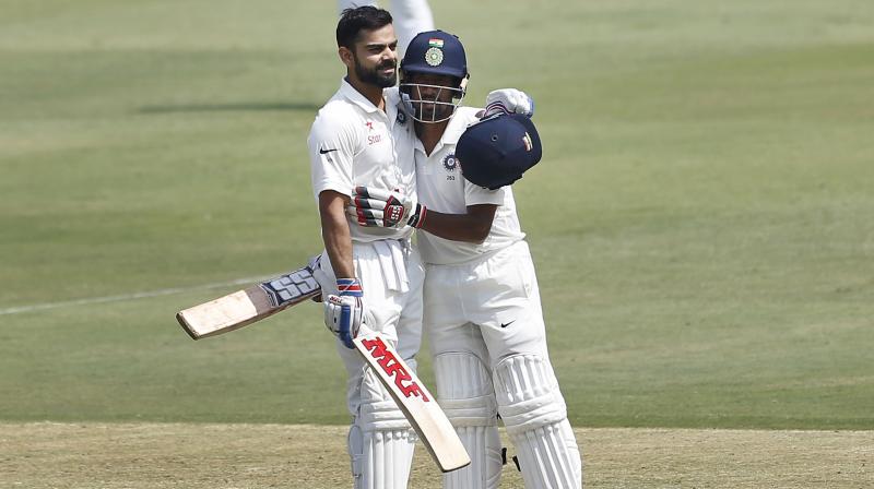 Wriddhiman Saha termed his match-winning twin half-centuries against New Zealand at Kolkata as better effort than his Test hundred.(Photo: PTI) Wriddhiman Saha termed his match-winning twin half-centuries against New Zealand at Kolkata as better effort than his Test hundred.(Photo: PTI)