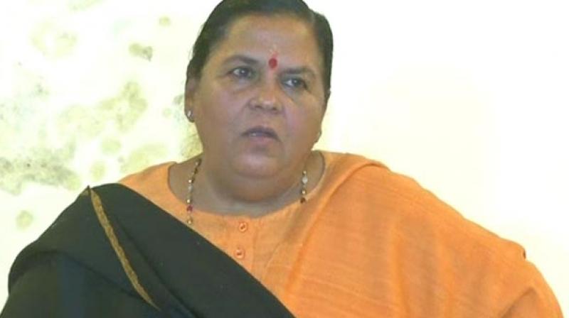 Talking about the Ram temple issue, Bharti said that the agitation over the matter is going on due to delay in the court's judgment over the issue. (Photo: ANI) Talking about the Ram temple issue, Bharti said that the agitation over the matter is going on due to delay in the court's judgment over the issue. (Photo: ANI)