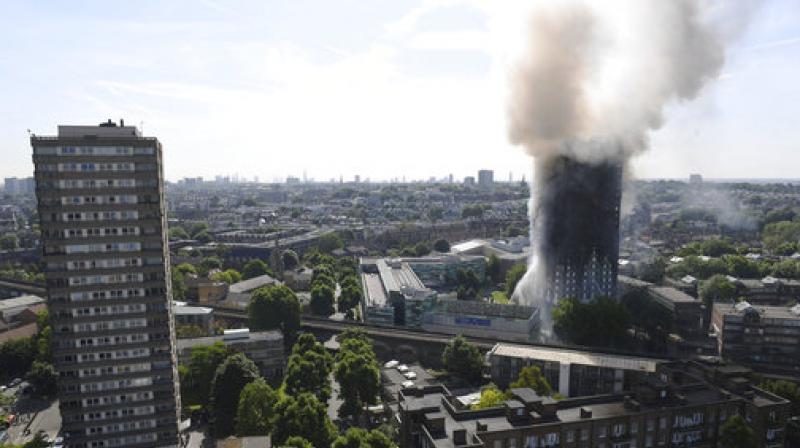 The London Fire Brigade said that 40 fire tenders and 200 firefighters were sent to tackle the flames. (Photo: AP) The London Fire Brigade said that 40 fire tenders and 200 firefighters were sent to tackle the flames. (Photo: AP)