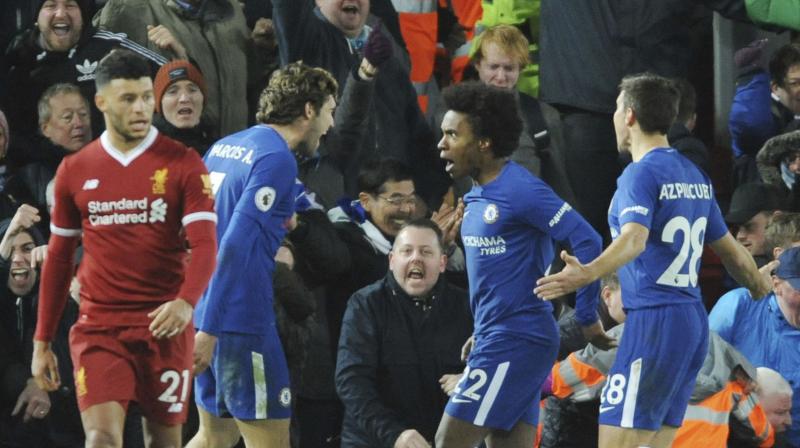 But just as the champions were facing their first defeat in five league games, in-form Willian came off the bench to rescue Chelsea with his 85th minute equaliser. (Photo: AFP) But just as the champions were facing their first defeat in five league games, in-form Willian came off the bench to rescue Chelsea with his 85th minute equaliser. (Photo: AFP)