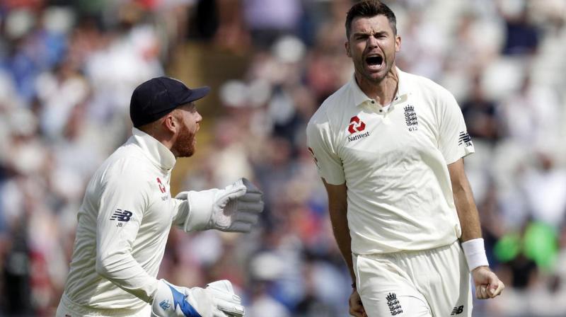 Pacer James Anderson has been ruled out from the remaining Ashes as England Cricket Board (ECB) on Friday announced a 13-member squad for the fourth Test match. (Photo:AFP) Pacer James Anderson has been ruled out from the remaining Ashes as England Cricket Board (ECB) on Friday announced a 13-member squad for the fourth Test match. (Photo:AFP)