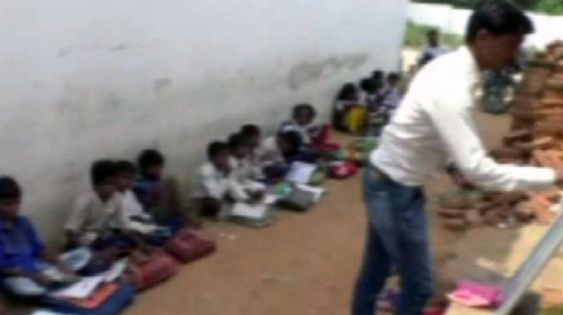The Bagrajan School, one of those four schools, even conducts classes on the road, the locals informed. (Photo: ANI) The Bagrajan School, one of those four schools, even conducts classes on the road, the locals informed. (Photo: ANI)