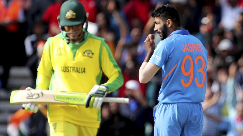 Jasprit Bumrah has emerged as India's leading wicket-taker in the tournament with 17 wickets in eight games as India looked in top form, winning seven games and losing just one against England.(Photo:AP) Jasprit Bumrah has emerged as India's leading wicket-taker in the tournament with 17 wickets in eight games as India looked in top form, winning seven games and losing just one against England.(Photo:AP)