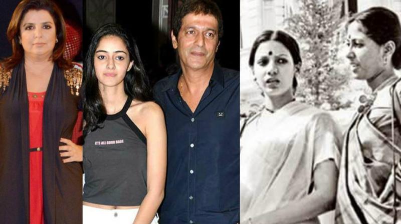 Farah Khan, Chunky and Ananya Pandey and Shabana Azmi with Smita Patil. Farah Khan, Chunky and Ananya Pandey and Shabana Azmi with Smita Patil.