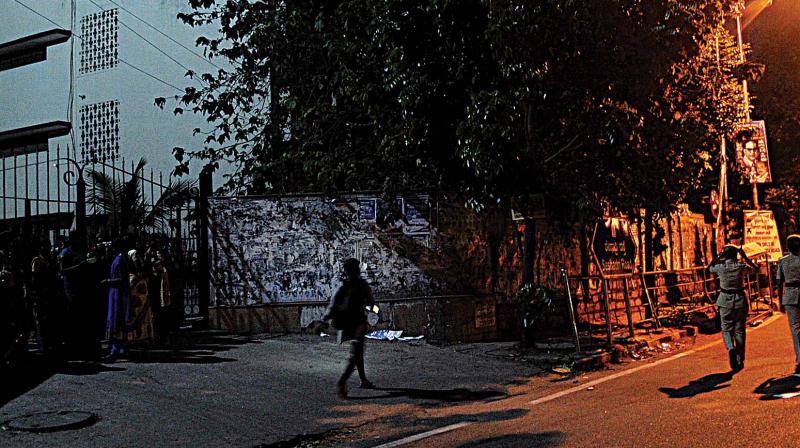The girl students at the hostel said the sexual predators enter from the Turf Club side. The girl students at the hostel said the sexual predators enter from the Turf Club side.