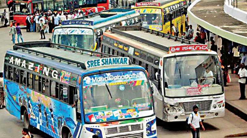 Transport officials agree that unless the RTO and transport department take strict action against them, the private buses will continue to be a law unto themselves. Transport officials agree that unless the RTO and transport department take strict action against them, the private buses will continue to be a law unto themselves.
