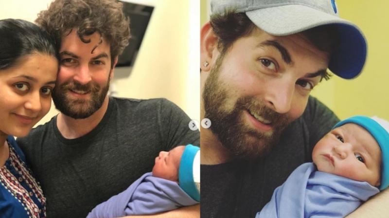Neil Nitin Mukesh with wife Rukmini and daughter Nurvi. Neil Nitin Mukesh with wife Rukmini and daughter Nurvi.