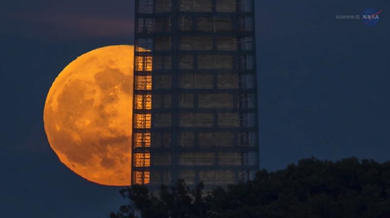 The full Moon's relative proximity should make it appear about 14 per cent bigger and 30 per cent brighter than at its furthest orbit point. (Photo: NASA) The full Moon's relative proximity should make it appear about 14 per cent bigger and 30 per cent brighter than at its furthest orbit point. (Photo: NASA)