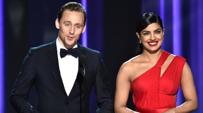 Priyanka Chopra with Tom Hiddleston on the Emmy Awards stage in 2016. (Photo: AP) Priyanka Chopra with Tom Hiddleston on the Emmy Awards stage in 2016. (Photo: AP)