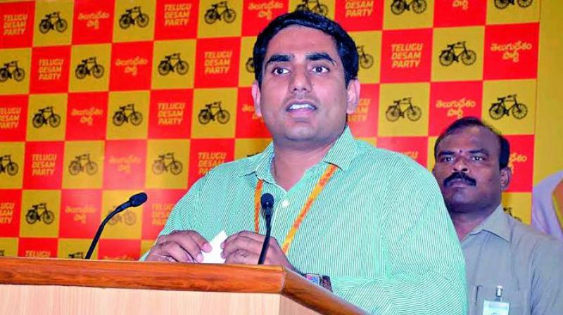 TD national general secretary Nara Lokesh TD national general secretary Nara Lokesh