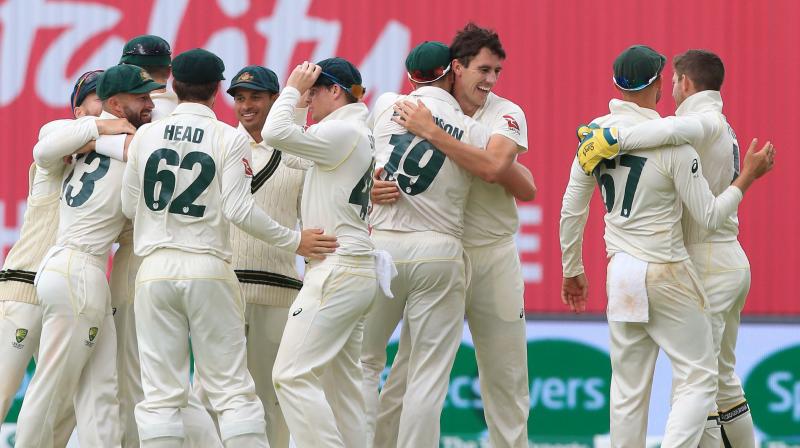 Lyon scalped six wickets in the second innings and as a result, he became the fourth Australian to cross 350 wickets in Test cricket. (Photo: AFP) Lyon scalped six wickets in the second innings and as a result, he became the fourth Australian to cross 350 wickets in Test cricket. (Photo: AFP)