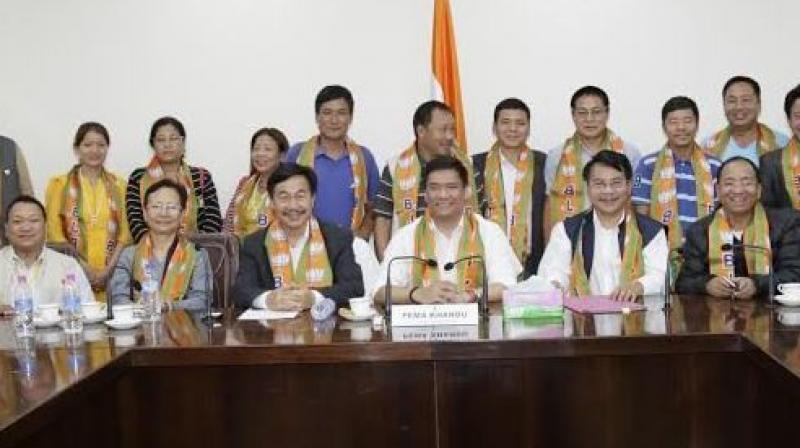 The Councillors expressed confidence on the Khandu-led BJP Government and local legislator, Parliamentary Secretary TechiKaso, who they said had their full support. (Photo: ANI/Twitter) The Councillors expressed confidence on the Khandu-led BJP Government and local legislator, Parliamentary Secretary TechiKaso, who they said had their full support. (Photo: ANI/Twitter)