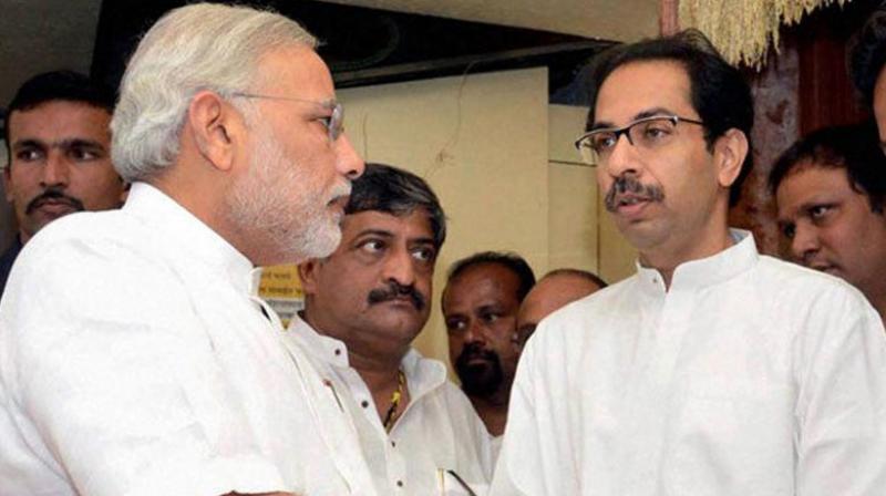 Prime Minister Narendra Modi with Shiv Sena chief Uddhav Thackeray. (Photo: PTI) Prime Minister Narendra Modi with Shiv Sena chief Uddhav Thackeray. (Photo: PTI)