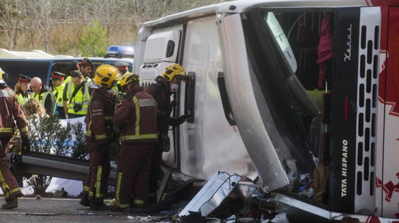 The accident happened when the bus was descending on a steep hill in rainy conditions. (Photo: Representational/AP) The accident happened when the bus was descending on a steep hill in rainy conditions. (Photo: Representational/AP)