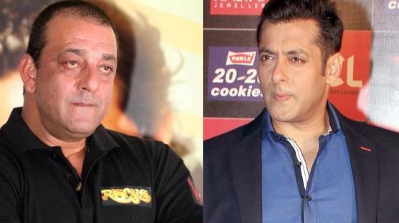 Sanjay Dutt and Salman Khan. Sanjay Dutt and Salman Khan.