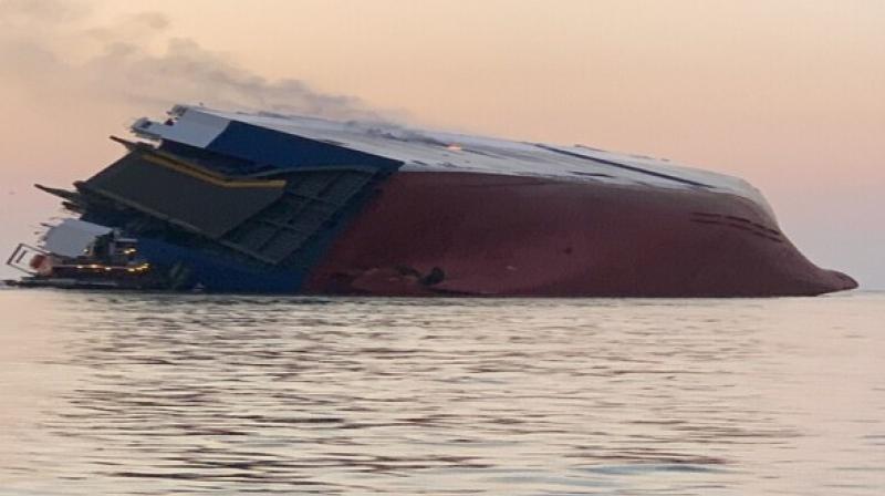 The cause of the incident is under investigation, the US Coast Guard said. (Photo: ANI) The cause of the incident is under investigation, the US Coast Guard said. (Photo: ANI)