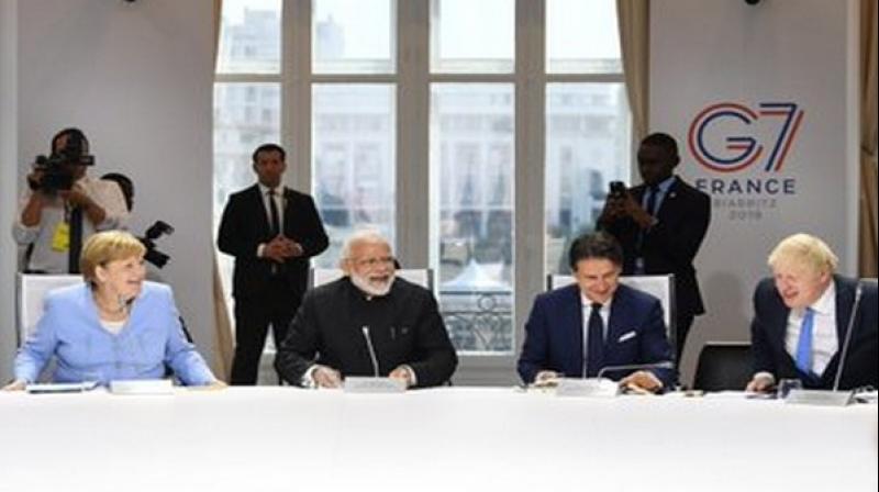 India is not a member of G-7 grouping but Prime Minister Modi has been personally invited by French President Emmanuel Macron. (Photo: ANI) India is not a member of G-7 grouping but Prime Minister Modi has been personally invited by French President Emmanuel Macron. (Photo: ANI)