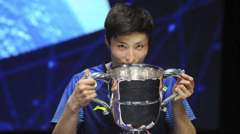 Shi Yuqi beat six-time champion Lin Dan 21-19, 16-21, 21-9 Sunday in a major upset at the All England Championships. (Photo: AP) Shi Yuqi beat six-time champion Lin Dan 21-19, 16-21, 21-9 Sunday in a major upset at the All England Championships. (Photo: AP)
