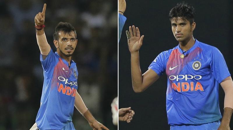 Leg-spinner Chahal now has a career-high 706 rating points while off-spinner Sundar, who was named Man of the Series, has 496 points. (Photo: AP) Leg-spinner Chahal now has a career-high 706 rating points while off-spinner Sundar, who was named Man of the Series, has 496 points. (Photo: AP)
