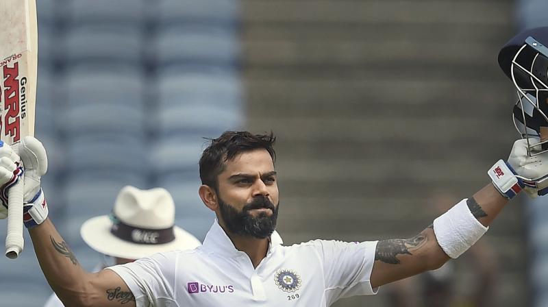 Kohli registered his 26th Test century on Friday and as a result, became the first Indian to score 40 hundreds as skipper. (Photo: PTI) Kohli registered his 26th Test century on Friday and as a result, became the first Indian to score 40 hundreds as skipper. (Photo: PTI)