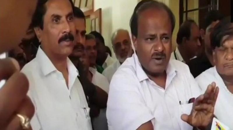 'Operation Kamala is still on. Even last night they (BJP) offered one of our MLAs, a huge amount of money and asked him where it should be sent. You will be surprised to know the gift amount. Our MLA responded that he did not need any gift and wants to be left alone. This is how they are still working on poaching,' Kumaraswamy said. (Photo: ANI) 'Operation Kamala is still on. Even last night they (BJP) offered one of our MLAs, a huge amount of money and asked him where it should be sent. You will be surprised to know the gift amount. Our MLA responded that he did not need any gift and wants to be left alone. This is how they are still working on poaching,' Kumaraswamy said. (Photo: ANI)