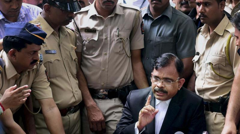 Special public prosecutor Deepak Salvi talking to media after a Mumbai court on Thursday awarded death sentence to Tahir Merchant and Firoz Abdul Rashid Khan and life imprisonment to extradited gangster Abu Salem in the 1993 serial blasts case. (Photo: PTI) Special public prosecutor Deepak Salvi talking to media after a Mumbai court on Thursday awarded death sentence to Tahir Merchant and Firoz Abdul Rashid Khan and life imprisonment to extradited gangster Abu Salem in the 1993 serial blasts case. (Photo: PTI)