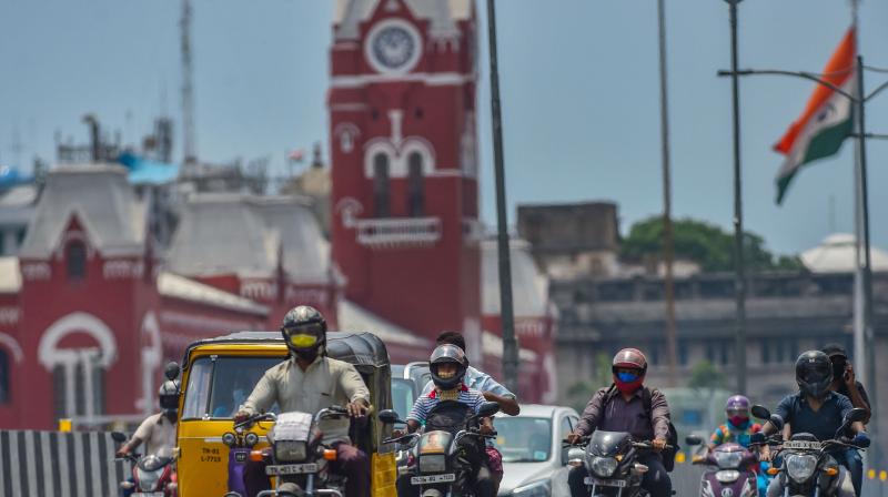 An auto-rickshaw plies on a road as its services resumed after a gap of over two months following ease of restrictions in the fifth phase of the COVID-19 lockdown, in Chennai. PTI photo