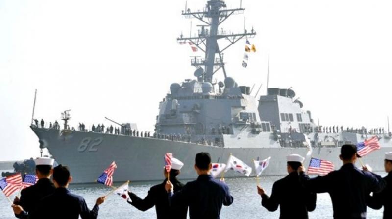 Pyongyang described the joint drill as a 'dangerous military gambit of warmongers who are trying to ignite the fuse of a nuclear war on the peninsula.' (Photo: AP) Pyongyang described the joint drill as a 'dangerous military gambit of warmongers who are trying to ignite the fuse of a nuclear war on the peninsula.' (Photo: AP)