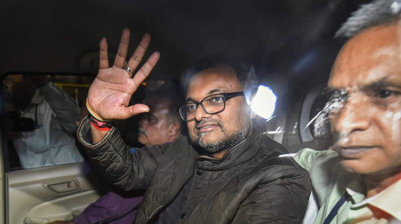 The CBI also told the apex court that it will seek an extension of Karti Chidambaram's custody before the trial court on Tuesday. (Photo: PTI) The CBI also told the apex court that it will seek an extension of Karti Chidambaram's custody before the trial court on Tuesday. (Photo: PTI)