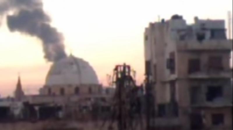 Aleppo's small Catholic minority has wasted no time in trying to bring life back to the ruins of Saint Elias, preparing the church for its first Christmas mass in five years. (Photo: Videograb) Aleppo's small Catholic minority has wasted no time in trying to bring life back to the ruins of Saint Elias, preparing the church for its first Christmas mass in five years. (Photo: Videograb)