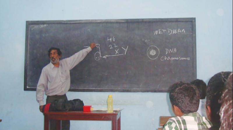 An Enfold India instructor during a training session. An Enfold India instructor during a training session.