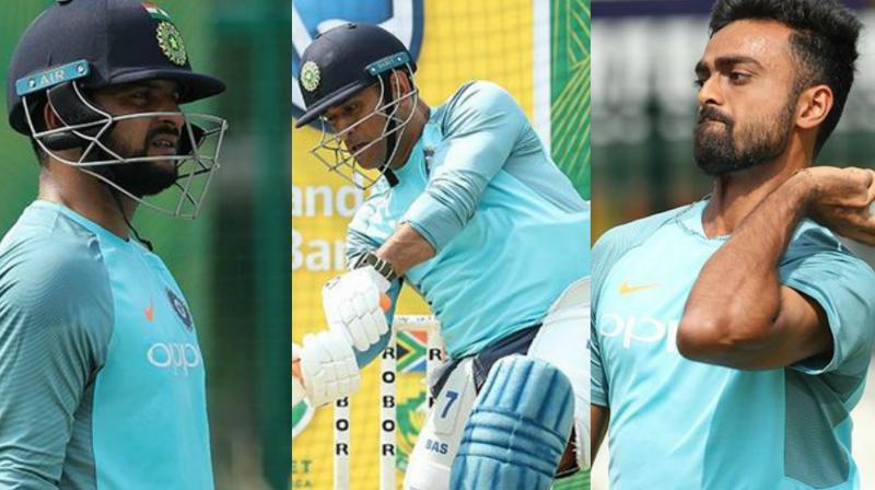 While comeback man Suresh Raina was seen doing some batting practice, MS Dhoni and Jaydev Unadkat too took part in the session. (Photo: Twitter / BCCI) While comeback man Suresh Raina was seen doing some batting practice, MS Dhoni and Jaydev Unadkat too took part in the session. (Photo: Twitter / BCCI)