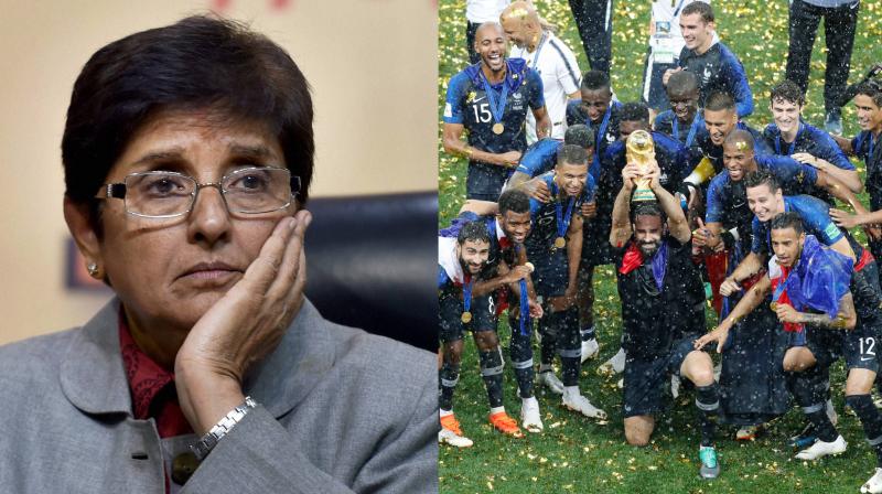 "We the Puducherrians (erstwhile French Territory) won the World Cup. Congratulations Friends. What a mixed team-all French. Sports unites," she had tweeted on Sunday right after the match. (Photo: PTI / AP) "We the Puducherrians (erstwhile French Territory) won the World Cup. Congratulations Friends. What a mixed team-all French. Sports unites," she had tweeted on Sunday right after the match. (Photo: PTI / AP)