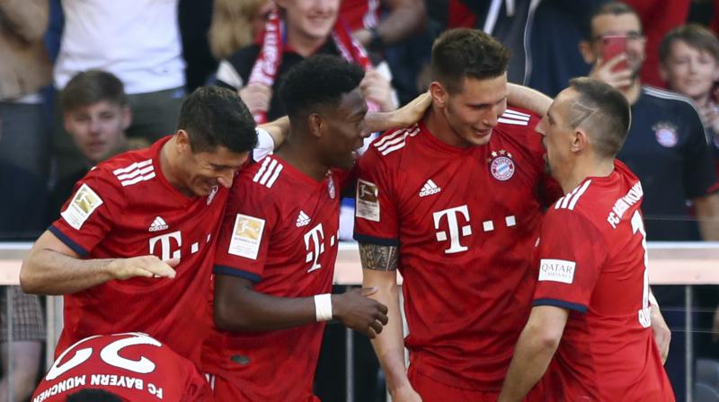 Bayern finally broke the deadlock when defender Suele shot from the edge of the box, the ball taking a slight deflection to beat Pavlenka. (Photo: AP) Bayern finally broke the deadlock when defender Suele shot from the edge of the box, the ball taking a slight deflection to beat Pavlenka. (Photo: AP)