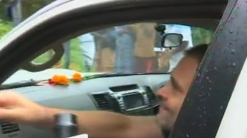 The former Congress president is no stranger to such incidents as he was also kissed by a woman supporter during a rally in Gujarat this year in February. (Photo: ANI) The former Congress president is no stranger to such incidents as he was also kissed by a woman supporter during a rally in Gujarat this year in February. (Photo: ANI)