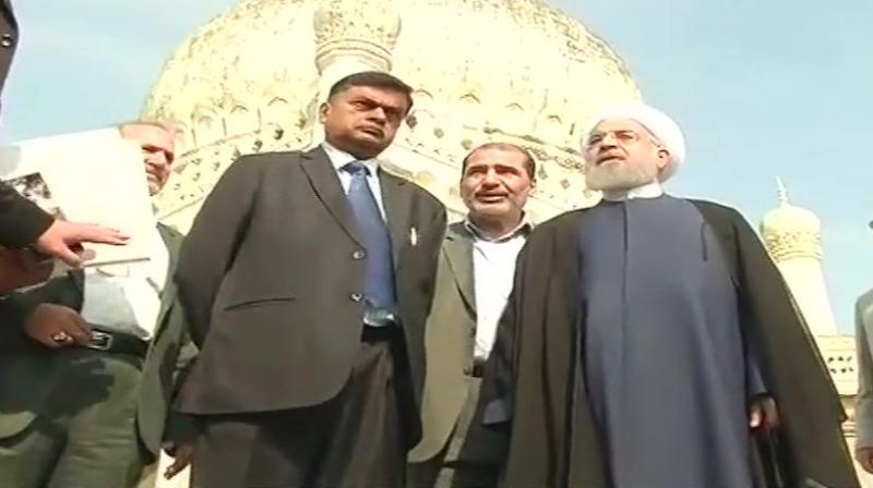 Image result for Iranian President made his visit to Hyderabad