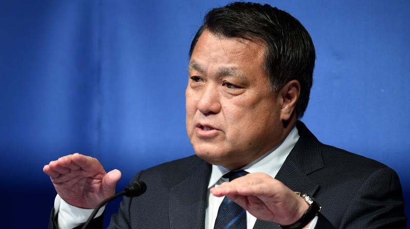 Japan Football Association chairman and Japans Olympic Committee deputy head Kozo Tashima. AFP Photo