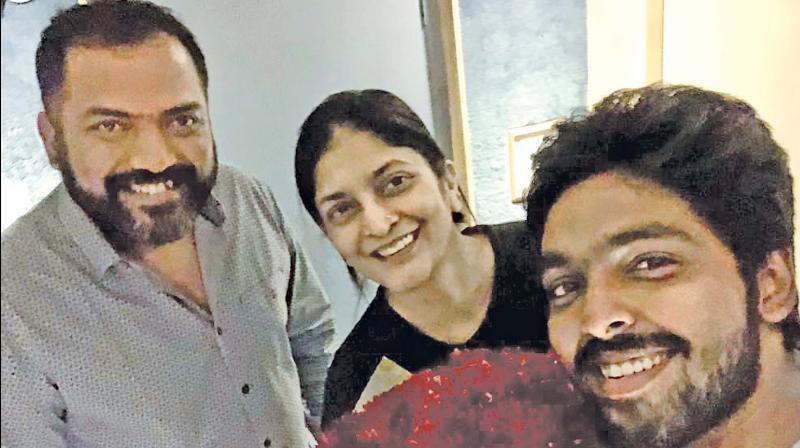 Rajashekar, Sudha and G.V Prakash. Rajashekar, Sudha and G.V Prakash.
