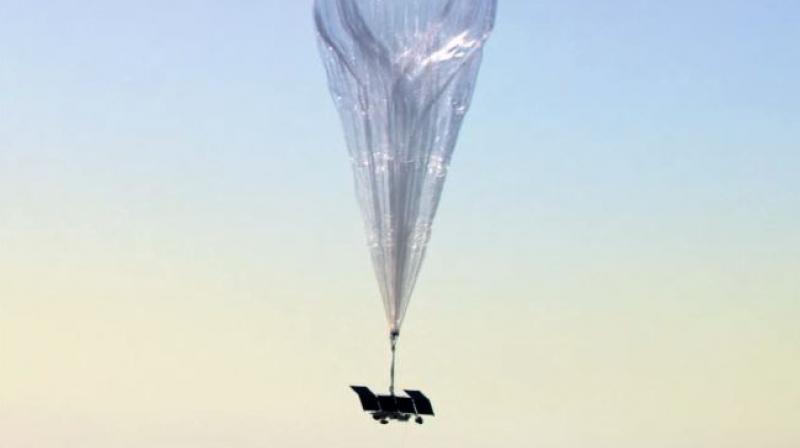 A picture of the internet-beaming balloons by Googles parent Company, Loon (Image: Loon website)