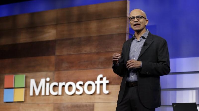 This file photo shows Microsoft CEO Satya Nadella speaking at the annual Microsoft shareholders meeting in Bellevue, Wash. Microsoft’s annual Build conference for software development kicks off on Monday, May 7, 2018, giving the company an opportunity to make announcements about its computing platforms or services. The three-day event features sessions on cloud computing, artificial intelligence, internet-connected devices and virtual reality. (AP Photo/Elaine Thompson, File) This file photo shows Microsoft CEO Satya Nadella speaking at the annual Microsoft shareholders meeting in Bellevue, Wash. Microsoft’s annual Build conference for software development kicks off on Monday, May 7, 2018, giving the company an opportunity to make announcements about its computing platforms or services. The three-day event features sessions on cloud computing, artificial intelligence, internet-connected devices and virtual reality. (AP Photo/Elaine Thompson, File)
