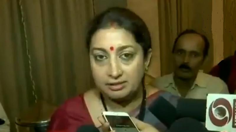 Smriti Irani urged people not to mock the women who are speaking out against the harassment meted out to them. (Photo: ANI) Smriti Irani urged people not to mock the women who are speaking out against the harassment meted out to them. (Photo: ANI)