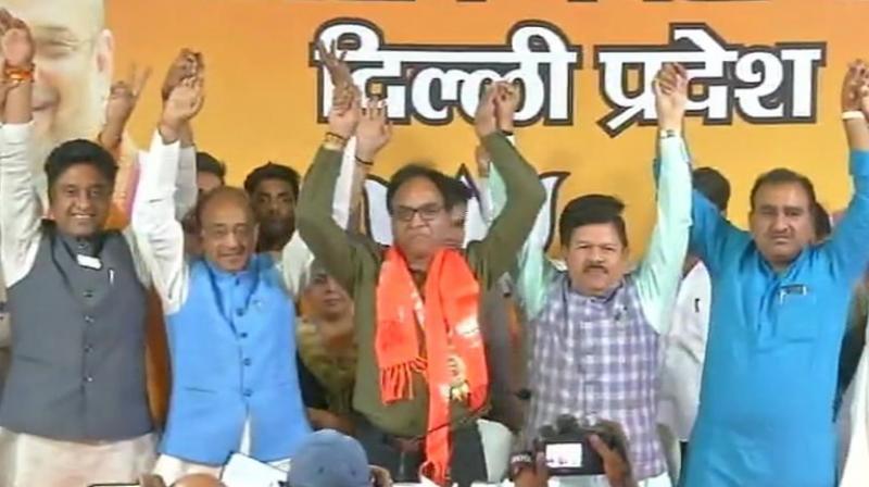 Bajpai joined the BJP in presence of national vice president and Delhi BJP in-charge Shyam Jaju, and Union Minister Vijay Goel, at the Delhi unit office here. (Photo: ANI) Bajpai joined the BJP in presence of national vice president and Delhi BJP in-charge Shyam Jaju, and Union Minister Vijay Goel, at the Delhi unit office here. (Photo: ANI)