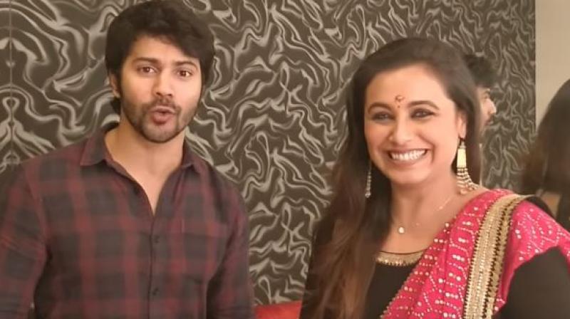 Varun Dhawan reveals his 'Hichki' to Rani Mukerji. Varun Dhawan reveals his 'Hichki' to Rani Mukerji.