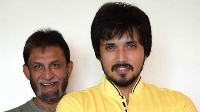Chirag Patil with his father and former cricketer Sandeep Patil. (Instagrammed by Reliance Entertainment) Chirag Patil with his father and former cricketer Sandeep Patil. (Instagrammed by Reliance Entertainment)