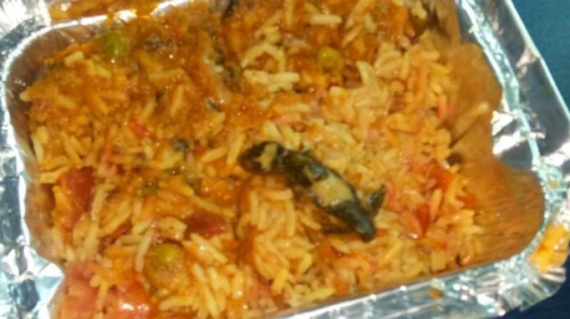 A lizard was found in veg biryani in Delhi-bound Poorva Express. A lizard was found in veg biryani in Delhi-bound Poorva Express.