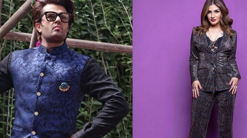 Maniesh Paul and Raveena Tandon. (Photo- Instagram) Maniesh Paul and Raveena Tandon. (Photo- Instagram)