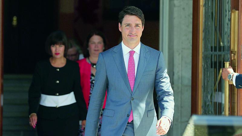 The statement came a day after avowed feminist Trudeau again defended himself against the allegation that he groped a journalist during a music festival in the western city of Creston, British Columbia in 2000. (Photo: File) The statement came a day after avowed feminist Trudeau again defended himself against the allegation that he groped a journalist during a music festival in the western city of Creston, British Columbia in 2000. (Photo: File)