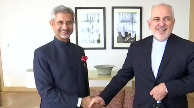External Affairs Minister Dr. S. Jaishankar met Foreign Minister of Islamic Republic of Iran, Mohammad Javad Zarif, in Dushanbe. (Photo: ANI Twitter) External Affairs Minister Dr. S. Jaishankar met Foreign Minister of Islamic Republic of Iran, Mohammad Javad Zarif, in Dushanbe. (Photo: ANI Twitter)